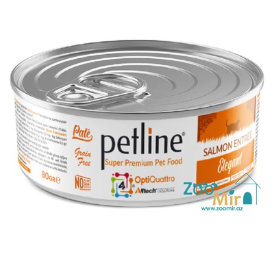 PetLine Salmon Entree Elegant, консервы для взрослых кошек с лососем, 80 гр