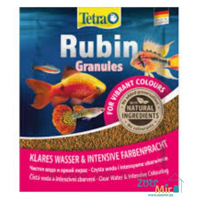 TetraMin Rubin Granules Bio Active Formula, сбалансированный основной корм для пресноводных декоративных рыб, усилитель окраса, гранулы, 15 гр.