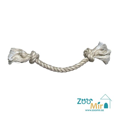 ZooMir, игрушка канат с двумя узлами для щенков и собак взрослых малых пород, 15 см (цена за 1 игрушку)