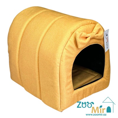 Zoomir, модель "Туннель-Домик" , для мелких пород собак и кошек, 37х34х30 см (цвет: желтый)