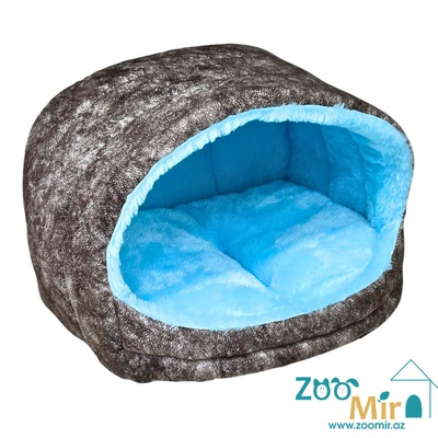 Zoomir, модель "Ракушка" для мелких пород собак и кошек, 35х41х30 см (размер М)(цвет: серо-голубой)