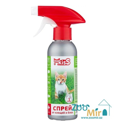 MsKiss, раствор для наружного применения (спрей) против клещей, блох и власоедов, для котят и кошек, 200 мл
