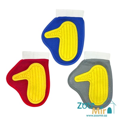 ZooMoo, варежка-щетка для собак мелких, средних пород и кошек (выпускается в разных цветах)(цена за 1 перчатку)