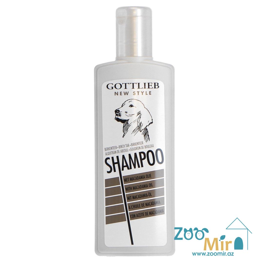 Gottlieb New Style, специализированный шампунь из натурального масла макадаме, для собак с проблемной кожей, 300 мл