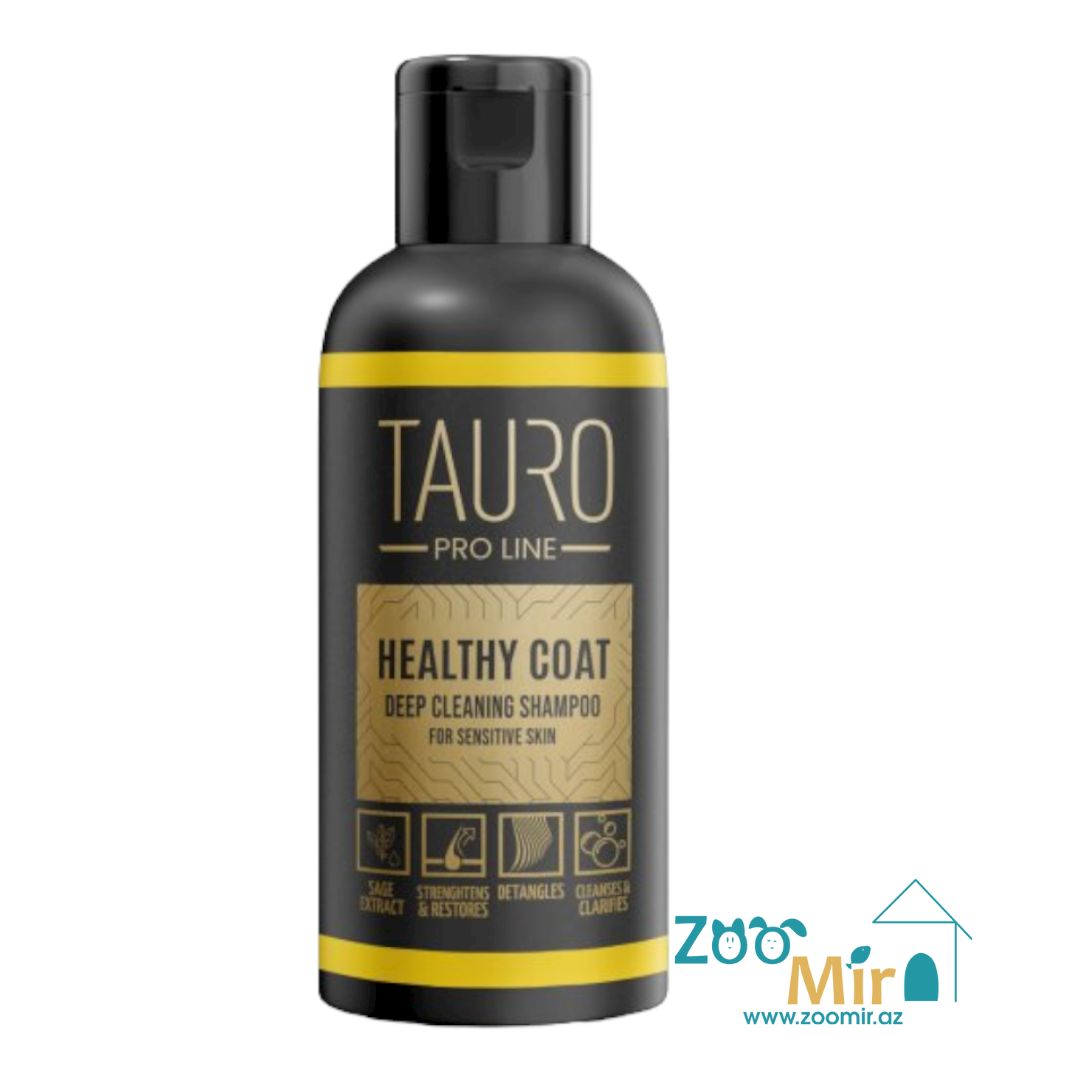 Tauro Healthy Coat, шампунь "Глубокое очищение" для жесткошерстных пород собак и кошек, 250 мл
