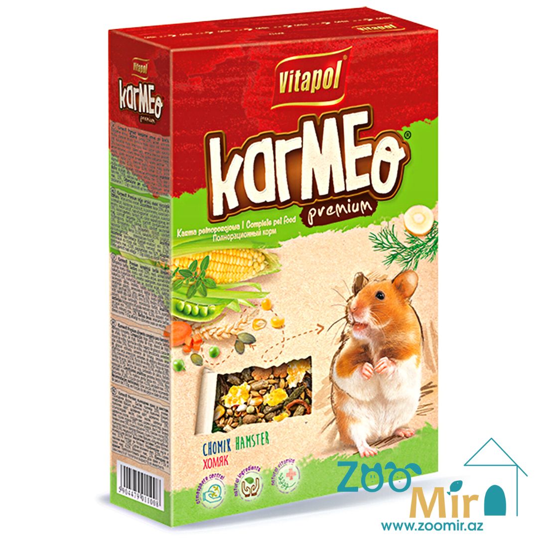 Vitapol Karmeo Premium, полноценный корм с добавлением витаминов и минеральных веществ, корм для хомяков 1 кг  (цена за 1 коробку)
