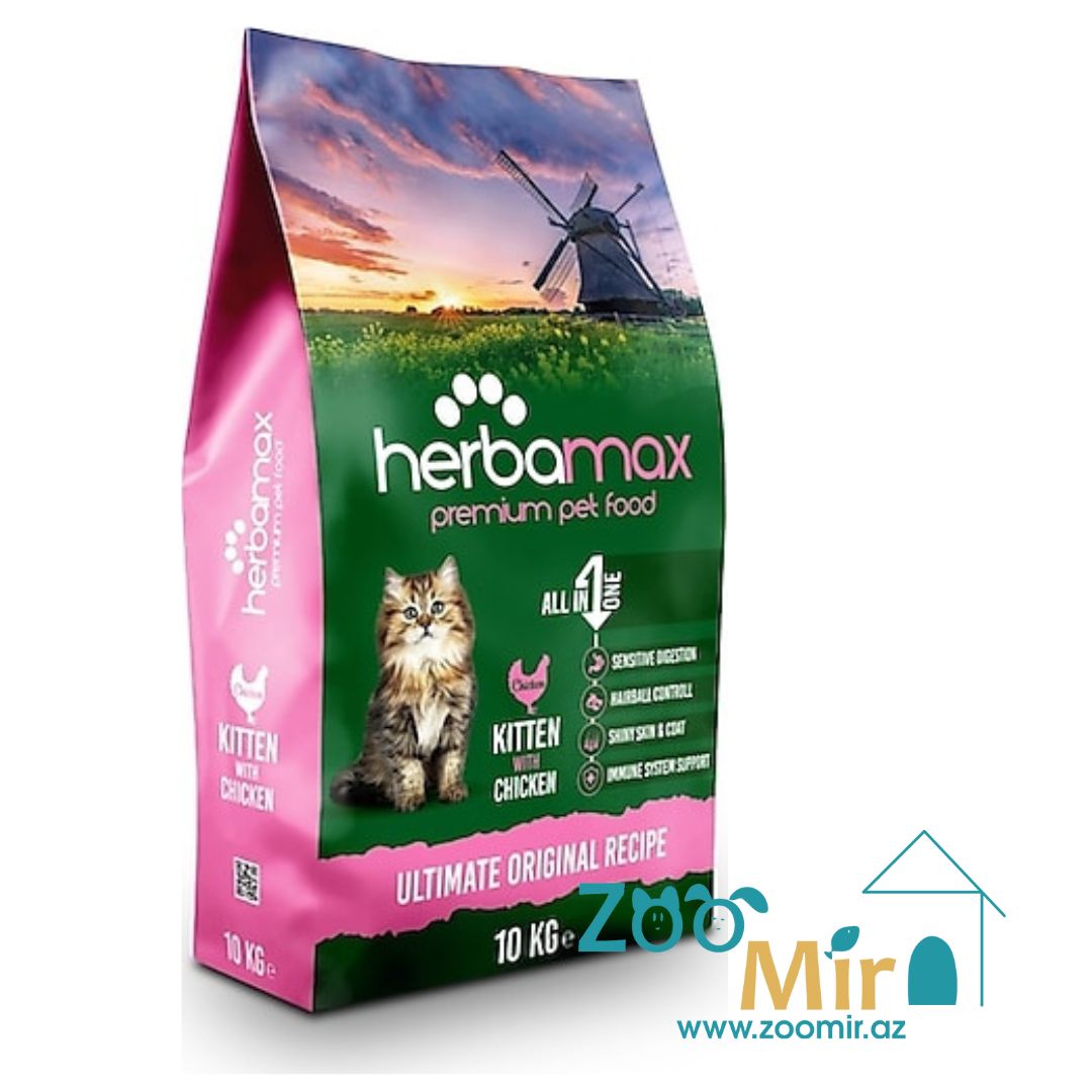 Herbamax Kitten, сухой корм для котят с курицей, 10 кг (цена за 1 мешок)