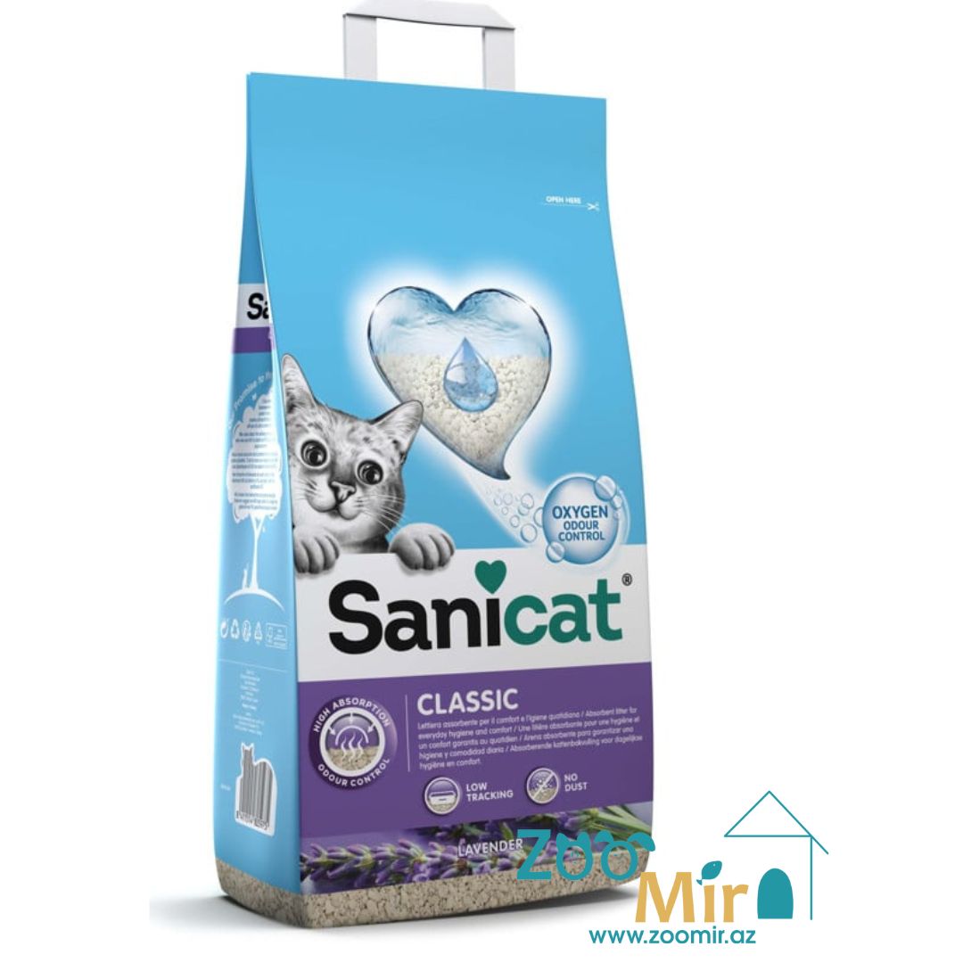 Sanicat Classic Lavender, впитывающий наполнитель с запохом лаванды, 16 л.