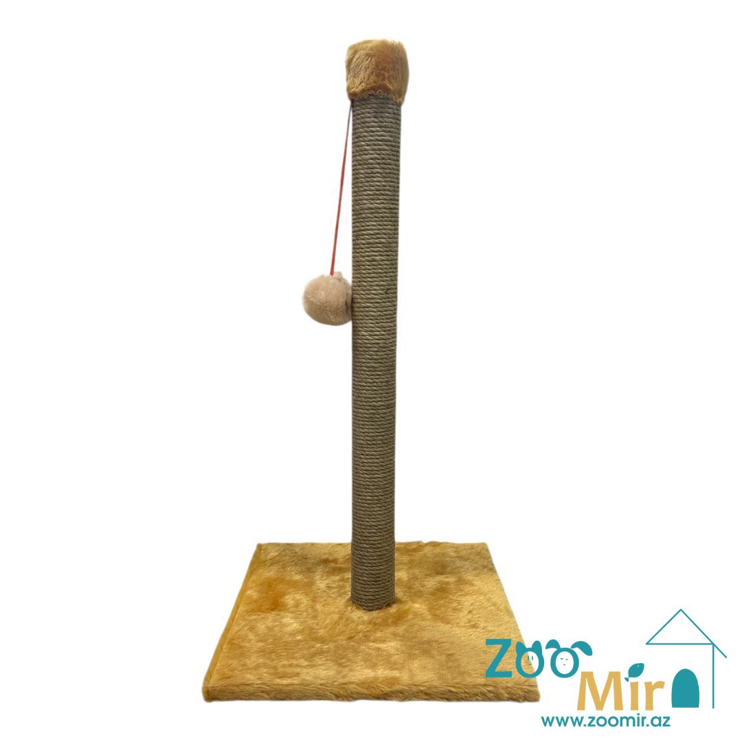 Zoomir, bala və yetkin pişiklər üçün dəyirmi altlıqlı dırnaq itiliyəcisi, 72x35x35 sm (ölçü: L) (rəng: açıq qəhvəyi)