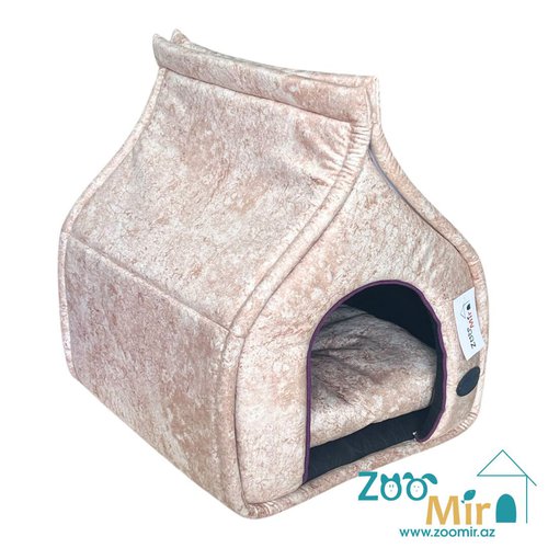 Zoomir модель "Домик-Капля" для мелких пород собак и кошек, 49х43х55 см (размер: М)(цвет: бежевый)