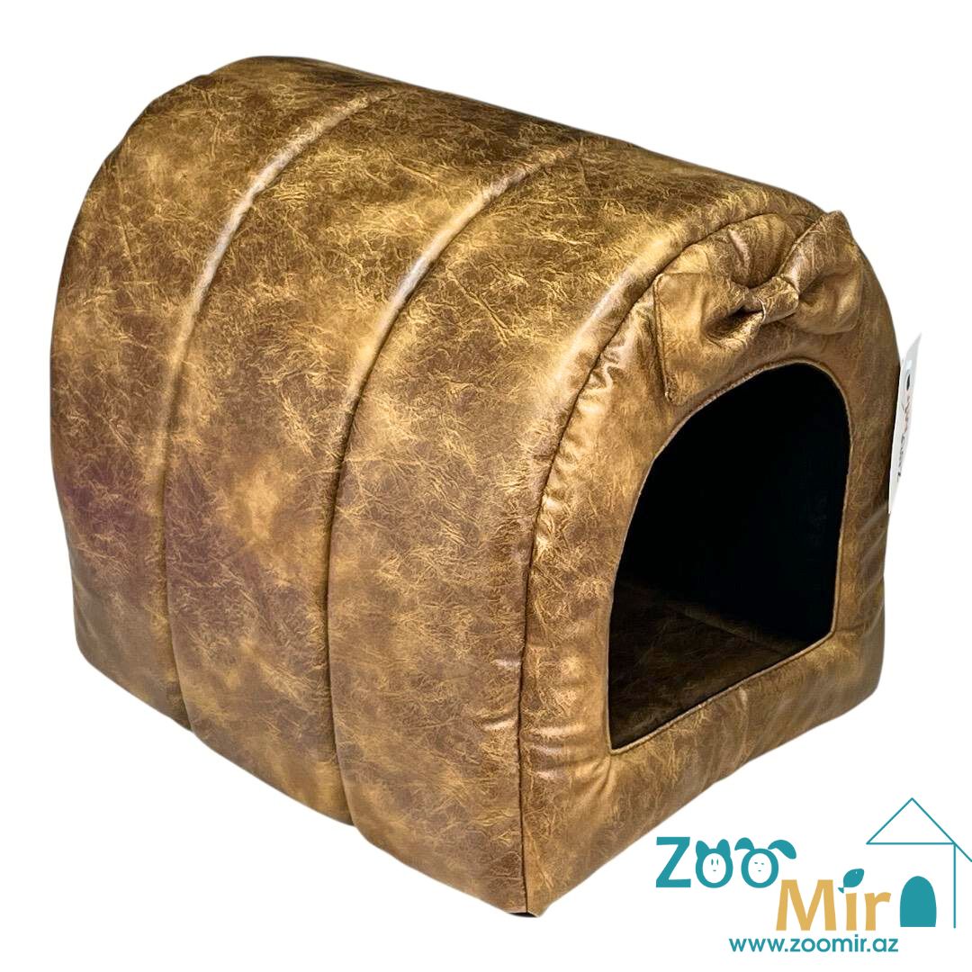 Zoomir, модель "Туннель-Домик" , для мелких пород собак и кошек, 37х34х30 см (цвет: коричневый мрамор)