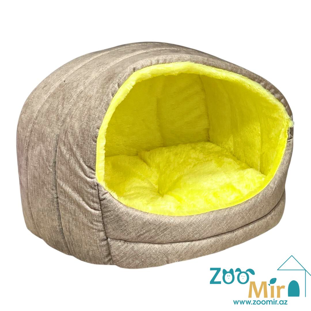 Zoomir, модель "Ракушка" для мелких пород собак и кошек, 51х40х37 см (размер L)(цвет: кофейно-желтый)