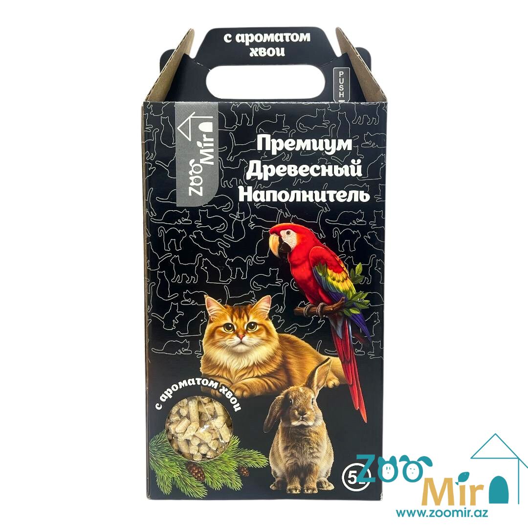 ZooMir, премиальный древесный наполнитель, 5 л.