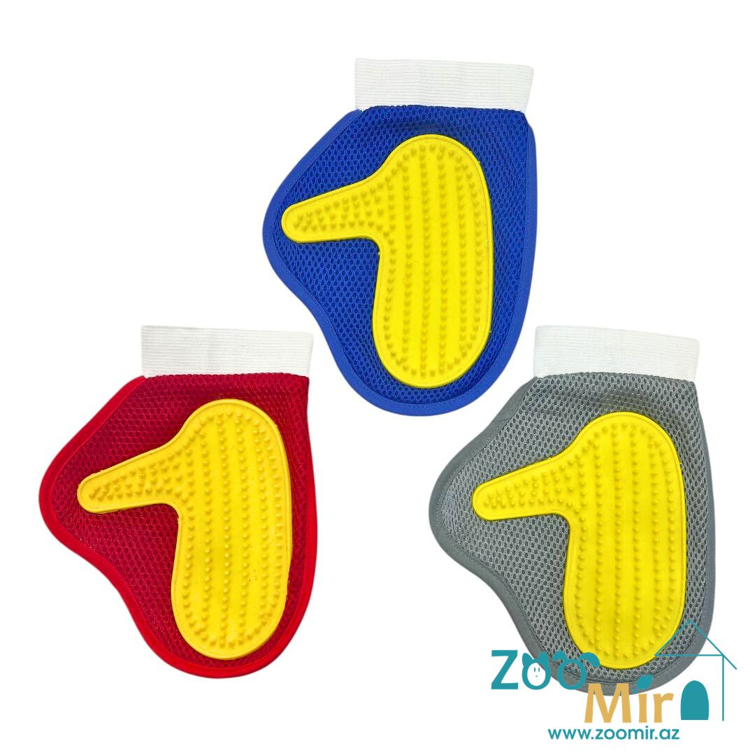 ZooMoo, варежка-щетка для собак мелких, средних пород и кошек (выпускается в разных цветах)(цена за 1 перчатку)