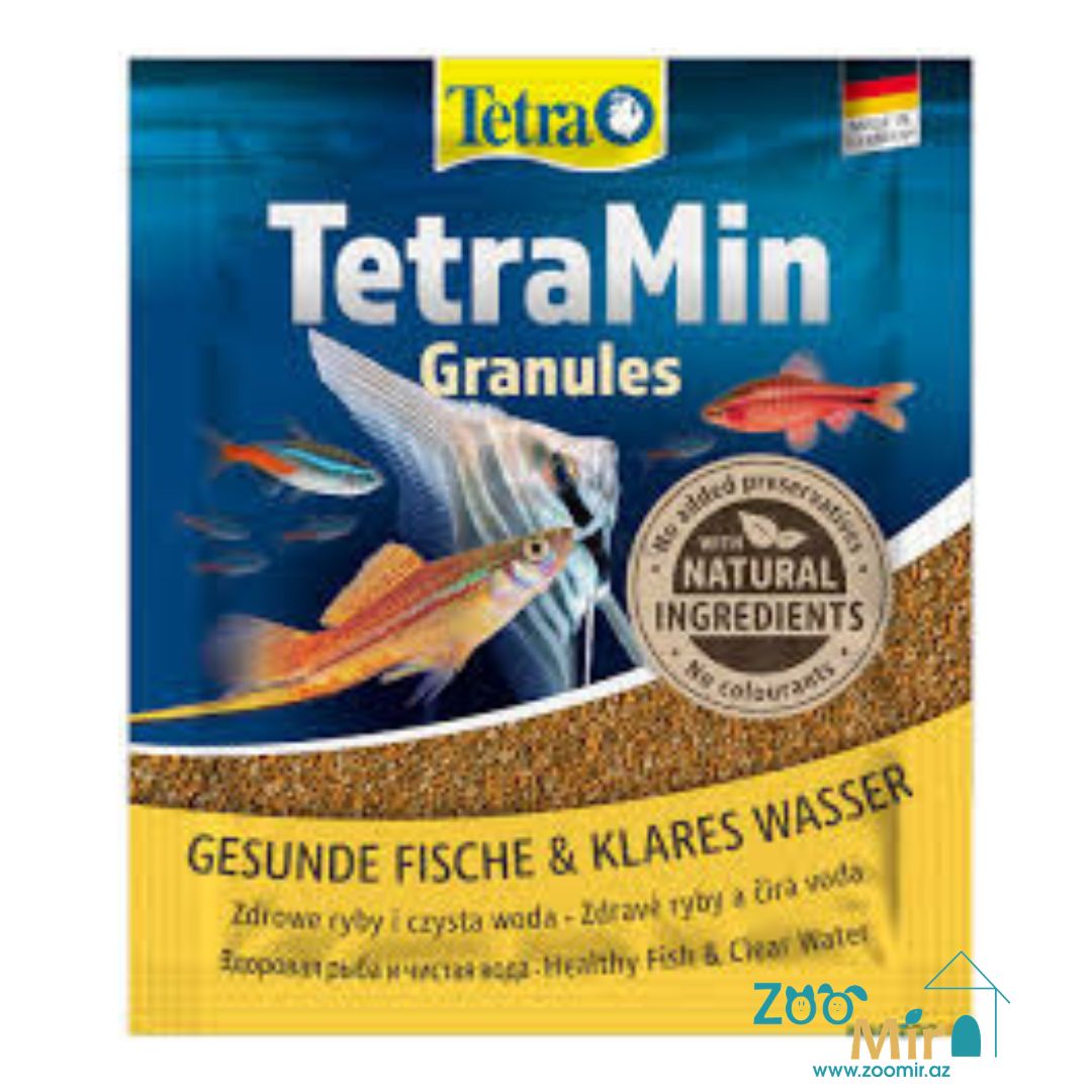 TetraMin Granules Bio Active Formula, şirin suda yaşayan dekorativ balıqlar üçün balanslaşdırılmış əsas qida, qranullar, 15 q.