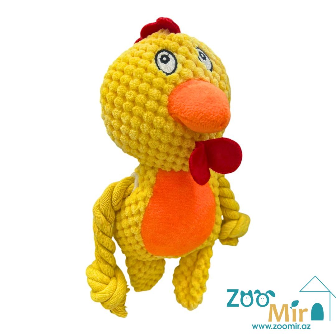 ZMoo, вязанная игрушка в форме "Цыпленка" с пищалкой, для собак и кошек, 22 см