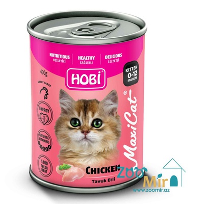 Hobi, консервы для котят с курицей в соусе, 400 гр
