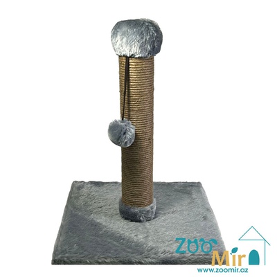 Zoomir, когтеточка с квадратным основанием, для котят и кошек, 42х30х30 см (размер S)(цвет: серый)