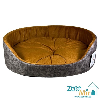 Zoomir, модель лежаки "Матрешка" для мелких пород щенков и котят, 43х30х10 см (размер S)(цвет: коричневый мрамор)