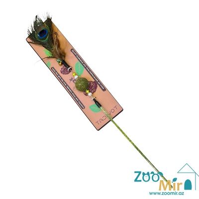 CatToy, игрушка дразнилка, удочка с мятным шариком и колокольчиком, 40 см (цена за 1 игрушку)