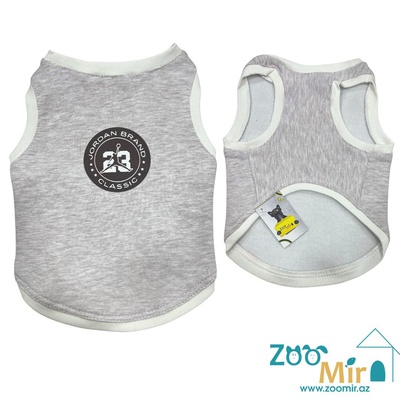 ZooMir, утепленная майка из трикотажной ткани и флисовой изнанкой, для собак малых пород, 7 - 11 кг (размер L)(цвет: кофейный)