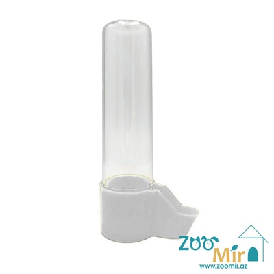 ZMOO, поилка для волнистых попугаев и мелких птиц, 125 мл (цвет: белый)