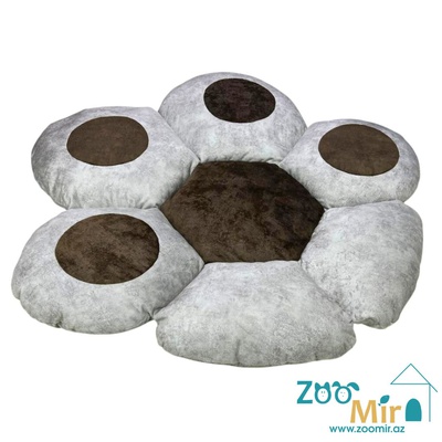 ZooMir, модель "Лапка", лежак для средних и крупных пород собак, 105x105x10 см (размер: L)(цвет: серый)
