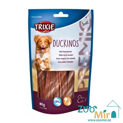 Trixie Premio Duckinos, лакомство для собак с cоломка утки, 80 гр.