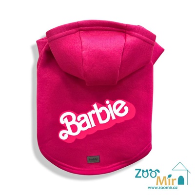 Buddy Store, модель "Barbie", утепленный худи из трикотажной ткани и флисовой изнанкой, для собак мини пород и кошек, 1 - 2 кг (размер XS) (цвет: розовый)