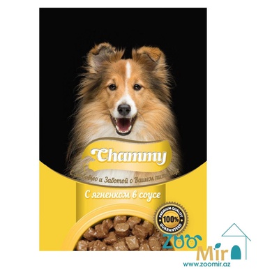 Chammy, влажный корм для собак, со вкусом ягненка в соусе, 85 гр