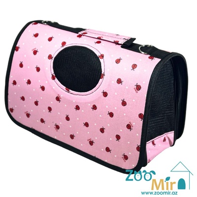 KI, сумка-переноска для мелких пород щенков, котят и кроликов, 38х15х23 см (Размер S) (цвет: розовый 1)
