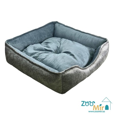 Zoomir, лежак для мелких пород собак и кошек, 40x40x11 см (размер S) (цвет: серо-серый)