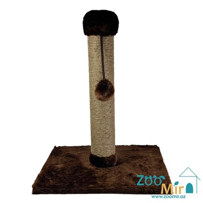 Zoomir, когтеточка с квадратным основанием, для котят и кошек, 52х40х40 см (размер M)(цвет: коричневый)
