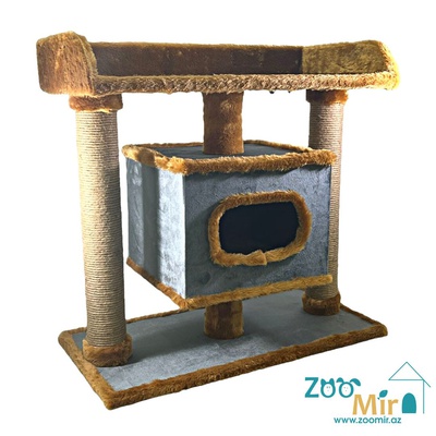 Zoomir "Sweet Home 2", домик когтеточка для котят и кошек, 75х37х73 см