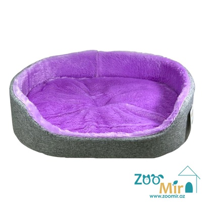 Zoomir, модель лежаки "Матрешка" для мелких пород собак и кошек, 55х42х14 см (размер L)(цвет: серо-фиолетовый)