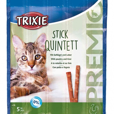 Trixie Stick Quintett, палочки для кошек со вкусом птицы и печени, 5 гр. (цена за 1 шт.)