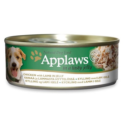 Applaws Natural Dog Food, консервы для собак с курицей и ягнёнком в желе, 156 гр