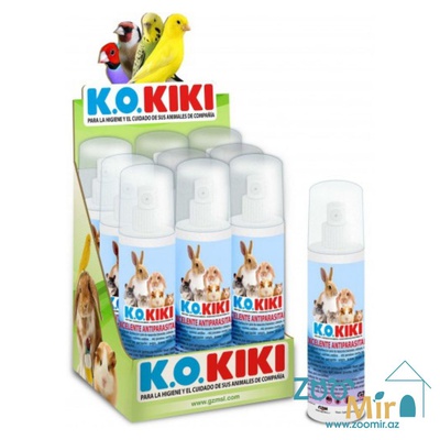 K.O.Kiki Antiparasite, раствор для наружного применения (спрей) против клещей, блох, вшей и власоедов, для всех видов грызунов, 200 мл (цена за 1 спрей)