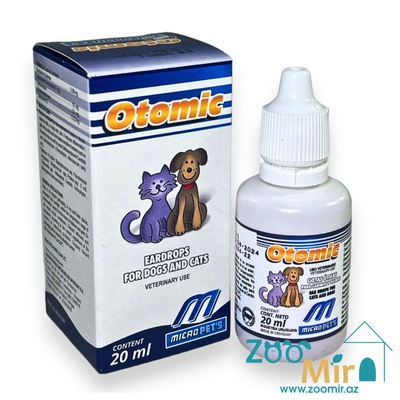 Otomic Microsules, для лечения среднего дерматита и зуда, у собак и кошек, 20 мл