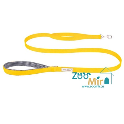 Amiplay Adjustable Leash Easy Fix, регулируемый поводок для собак средних пород, 160-300 х 2 см (размер: М), (цвет: желтый)