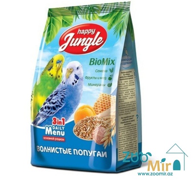 Happy Jungle, корм для волнистых попугаев с мёдом, 500 гр (цена за 1 пакет)