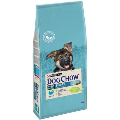 Dog Chow для щенков крупных пород с индейкой, 14 кг