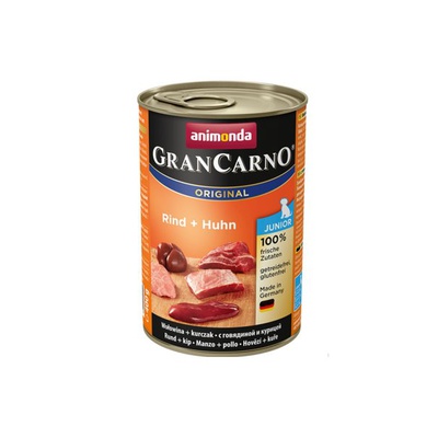 Gran Carno Junior, влажный корм с говядиной и курицей для щенков, 800 гр