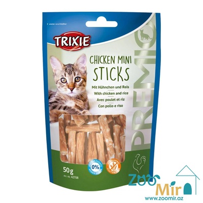 Trixie Premio Chicken Mini Sticks, лакомство со вкусом курицы и риса, для кошек, 50 гр.