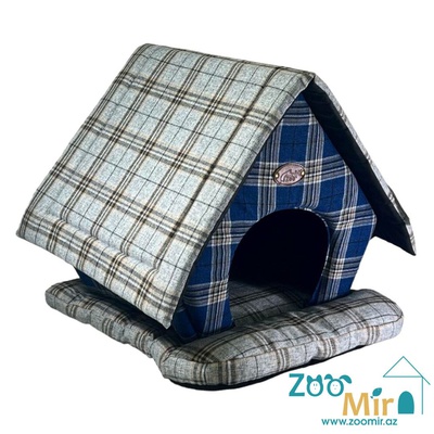 Zoomir, модель "Избушка" домик - лежак для мелких пород собак и кошек, 45х52х50 см (цвет 2)