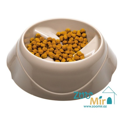 Ferplast Magnus Slow Medium, миска для собак замедляющая процесс еды, 30х28,6х13,7 см - 1,5л (цвет: серый)