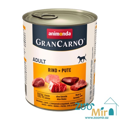 Gran Carno Adult, влажный корм для собак с говядиной и индейкой, 800 гр