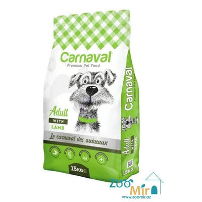 Carnaval Adult Dog Lamb, сухой корм для взрослых собак всех пород с ягненком, 15 кг (цена за 1 мешок)