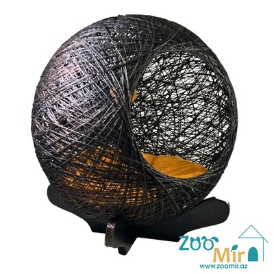 ZooMir, домик "Модерн" для собак мелких пород и кошек, диаметр 50 см (размер L) (цвет: темно-коричневый)