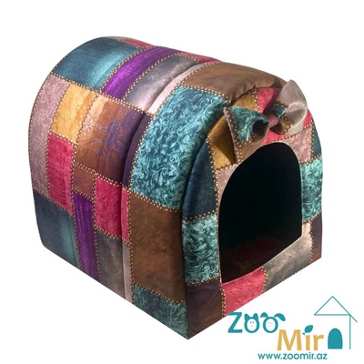Zoomir, модель "Туннель-Домик" , для мелких пород собак и кошек, 37х34х30 см (цвет: коричневый1)